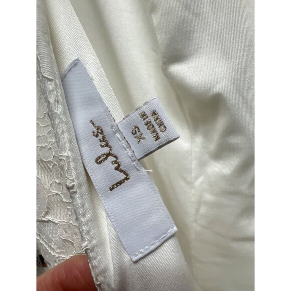 Lulu's NWT Blissful Romantic White Lace Backless Long Formal Gown Dress - Picture 9 of 9